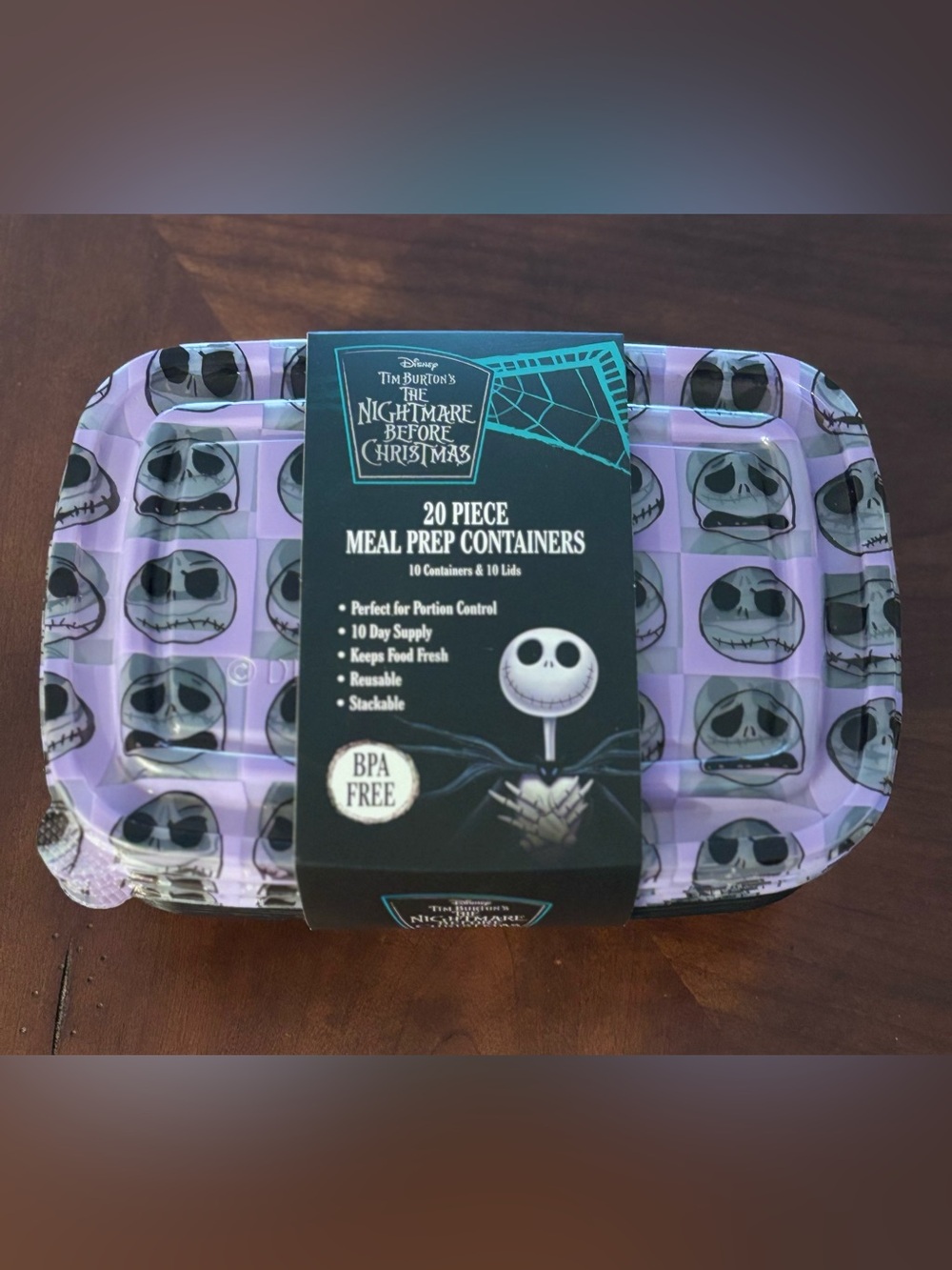 Disney The Nightmare Before Christmas 20 Piece Meal Prep Containers